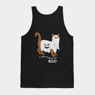 Halloween Cat is Here to Boo Tank Top